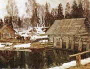 Stanislav Zhukovsky The Dike oil painting